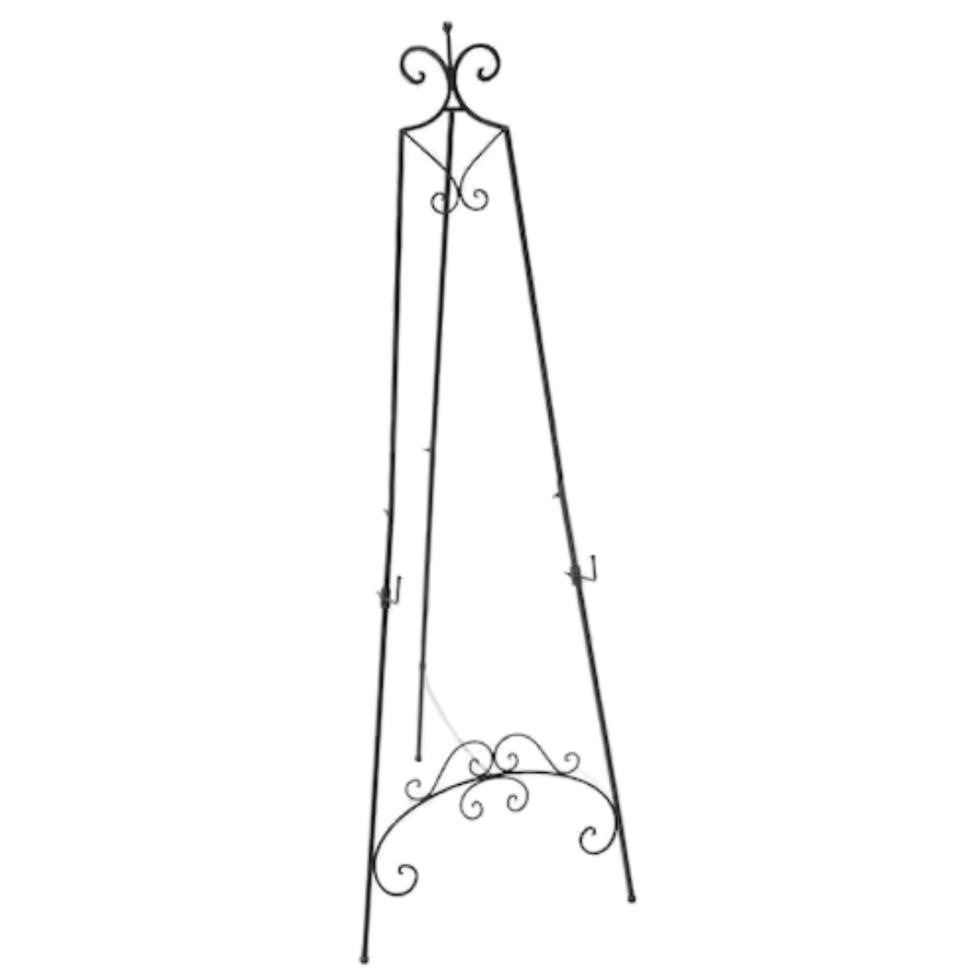 black-scroll-floor-easel